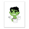 Hulk Bathroom Photos- Set of 3 (8 inches x 10