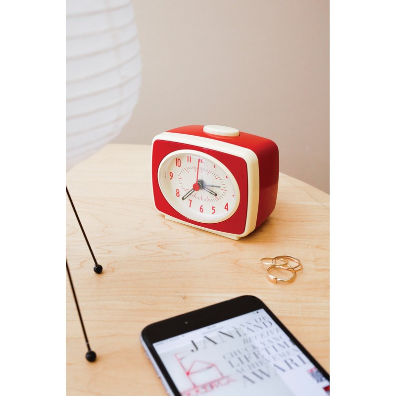 KIKKERLAND Classic Alarm Clock W8.9×D4.4×H7.6cm レッド AC14RD