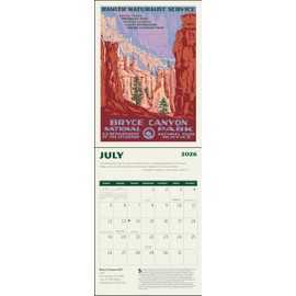 National Parks WPA Grid Wall Calendar 2026, Monthly January–December 8.75" x 12"