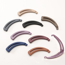 DRYIC 8 Colors 4.33in Matte Non Slip Banana Hair Clip for Short and Long Hair, Matte Strong Grip Hair Claw Clip, Banana Claw Grip for Girls and Women