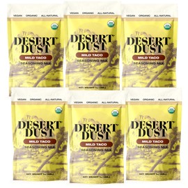 Desert Dust Mild Taco Seasoning | Organic, Gluten-Free, Vegan, Non-GMO | All-Natural Blend for Tacos, Potatoes, and More (06 Pack, Mild Taco)