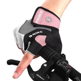 INBIKE 5mm Gel Pad Half Finger Bike Bicycle Cycling Gloves Pink Medium