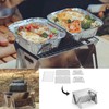 Mini Portable Camping Grill with Bamboo Stick/Storage bag, Small Assemblable
