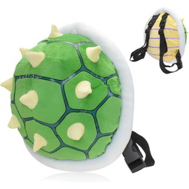 ZHYPFF Green Backpack Ultra Yellow Spiked Turtle Shell Backpack Role Play Costume Accessory Prop Soft Stuffed Cartoon Toy 11.4 inch