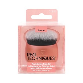Real Techniques, Foundation Blender, Brocha para Bases de Maquillaje, Base Líquida + Crema + Polvo, Cobertura Uniforme
