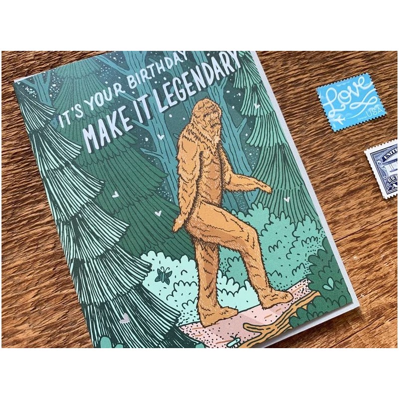 Bigfoot Birthday Card