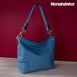 Montana West Hobo Bags for Women Top Handle Satchel Shoulder Ladies Bucket Purse Handbag,MWC-128B-JN