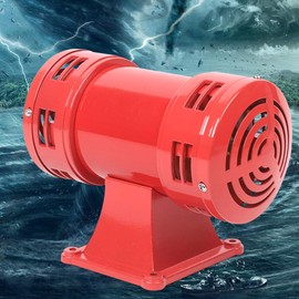 Air Raid Sirens, 110V/60Hz 400W Electric Motor Driven Siren S-490 Industrial Air Raid Horn Siren Pure Copper Motor Air Alarm for Industrial Ships Mines