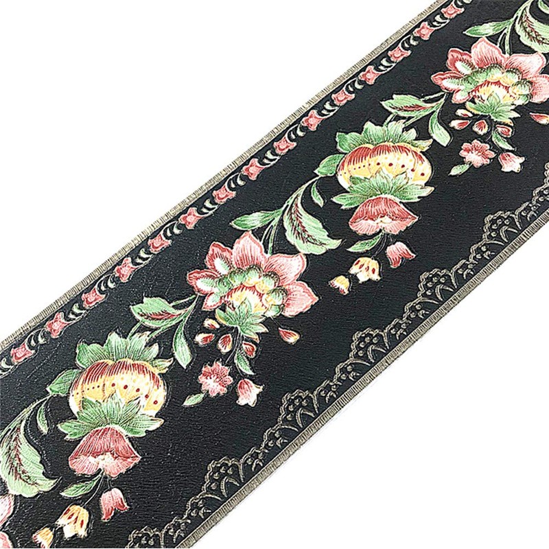 Yija Lantern Flower Self-Adhesive Wallpaper Border PVC Wall Covering Borders
