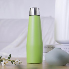 IOLOYU Drinking Bottle Stainless Steel Thermos Flask 500 ml Simple Modern Thermos Flask Stainless Steel Water Bottle BPA-Free Insulated Bottle Leak-Proof Thermal Metal Bottle for Children, Girls, Men