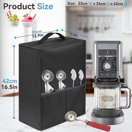 Heat Resistant, Waterproof, Dustproof Cover for Ninja CREAMi Ice Cream Maker & Dessert Machine NC300EU, Ninja 2-in-1 Mixer, Ninja CREAMi Deluxe NC501EU (CREAMi Deluxe NC500EU)