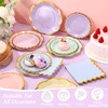 216 Pcs 72 Guests Pastel Plates and Napkins Party Supplies