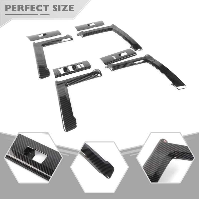 JeCar 8pcs for 4Runner Interior Door Handle Trim Kit for
