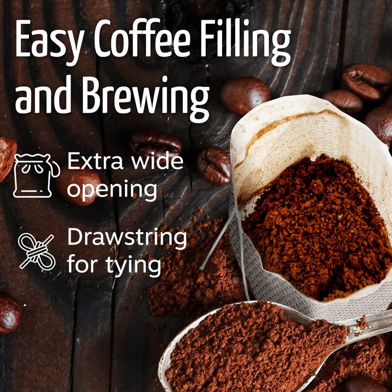 [200 pack] No Mess French Press Brew Bag to Save
