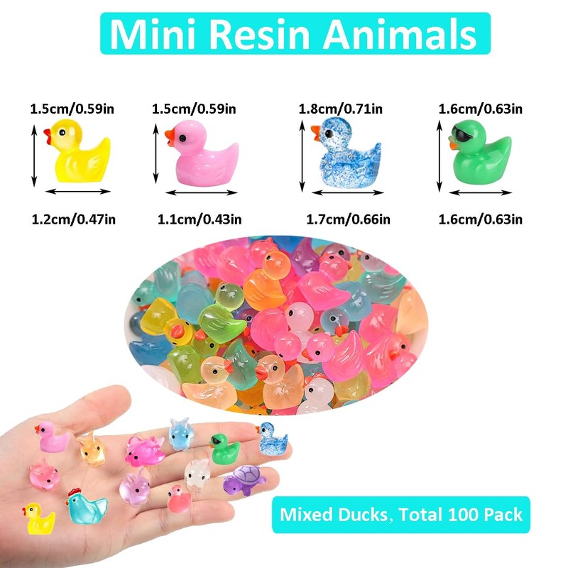 Garedeko Mini Ducks 100 Pack Tiny Ducks Little Ducks Small