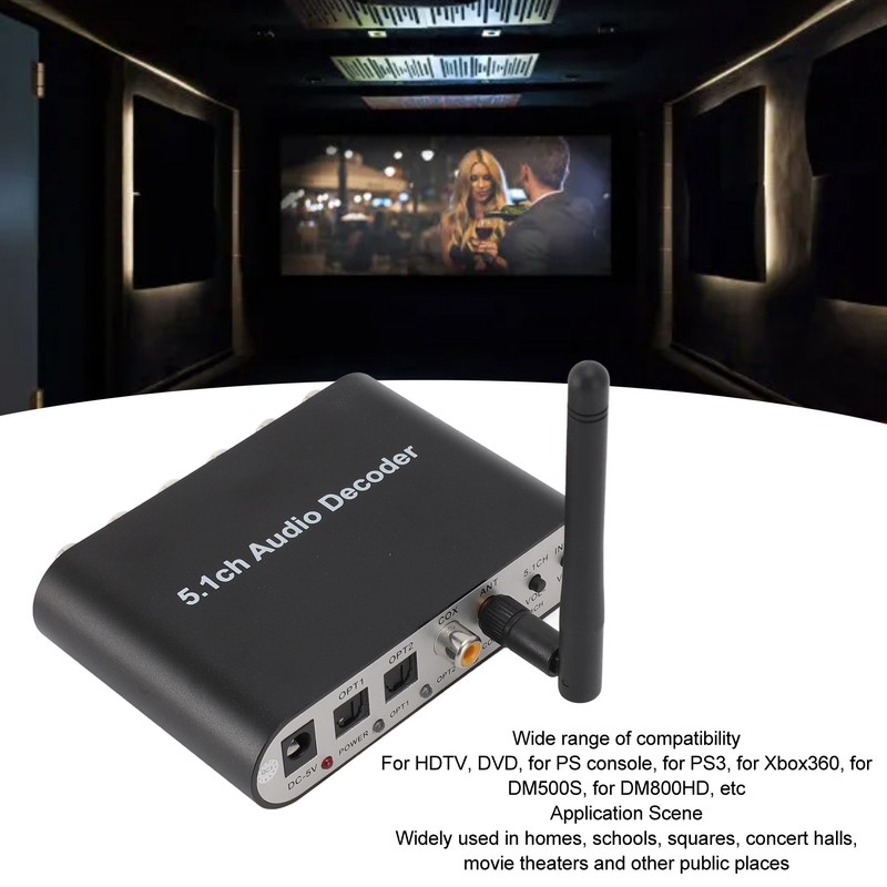 5.1 Channel Digital Sound Decoder Professional Bluetooth 5.0 Optical SPDIF