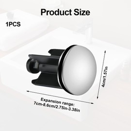 40mm Bath Plug Pop Up,Pop Up Sink Plug Replacement,Bathroom Sink Plugs,Universal Plug For Sinks,Sink Plug Replacement For Bathroom, Kitchen Sinks, Lavatory Sinks