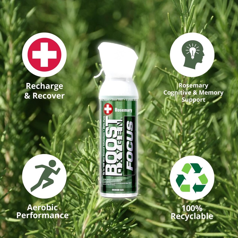 Boost Oxygen Medium Focus Rosemary Aroma 5L Canister | Respiratory