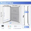 SWANCROWN Enclosed Bulletin Board Lockable Noticeboard Case with Aluminium Frame,Grey