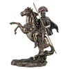 Bronzed Finish Roman Centurion on Horseback Statue