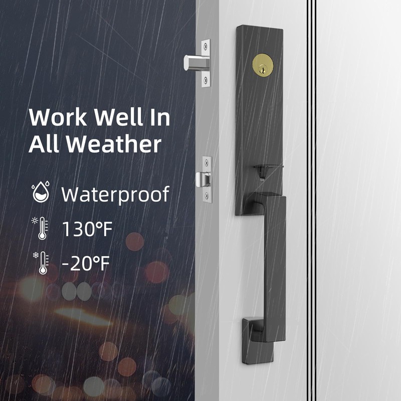 Secusly Front Door Handle and Deadbolt Set - Keyed Entry