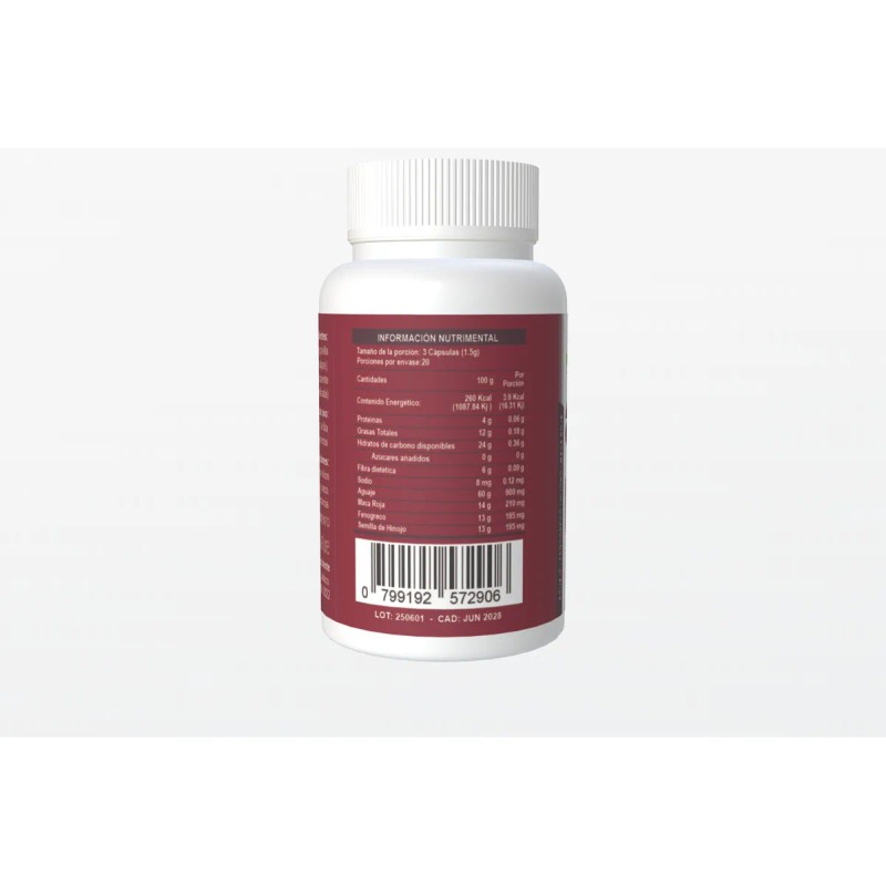 Aguaje Fenogreco Hinojo Maca Roja Aguaje Complex 2pz Sin Sabor