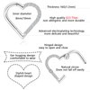 Daith Piercing G23 Titanium + CZ 16G Heart Hinge Seamless