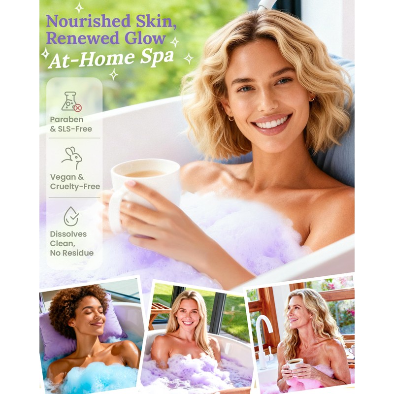Hemp Oil Bath Bombs Women Gift Set, 24 Pack Natural