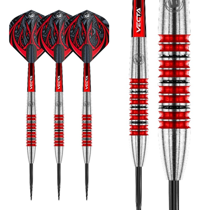 WINMAU Diablo 28 Gram Professional Steeltip Tungsten Darts Set with