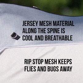 Professional's Choice Comfort Fit Fly Sheet | Cool and Breathable | Keeps Flies and Bugs Away | 78" Charcoal/Black