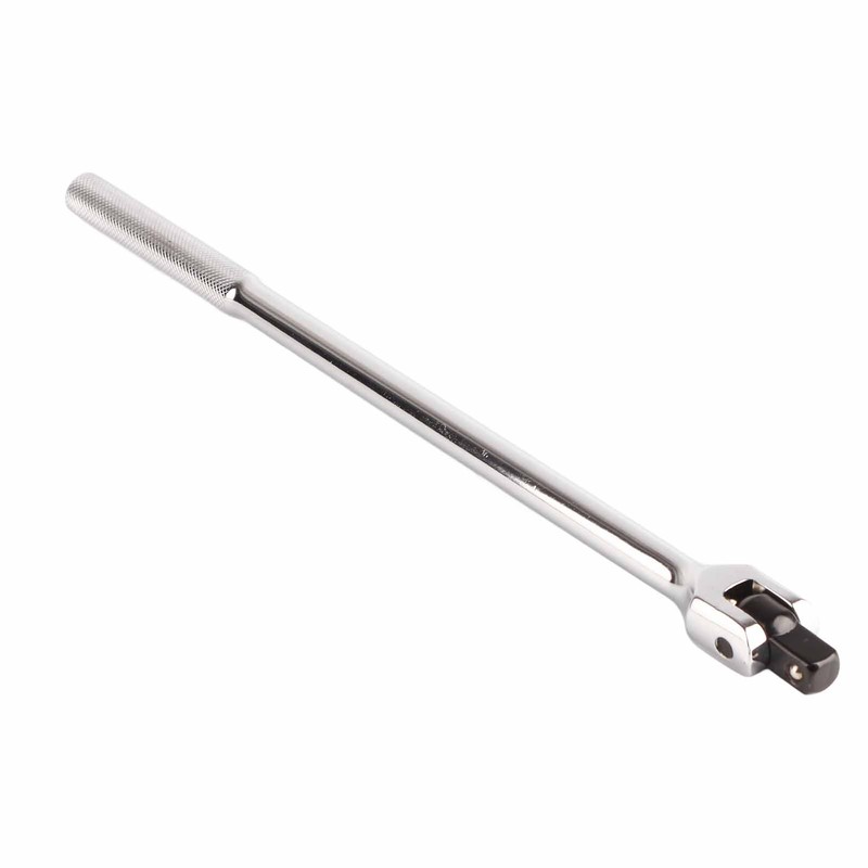 15in 1/2in Drive Breaker Bar Chrome Vanadium Steel 180 Degree
