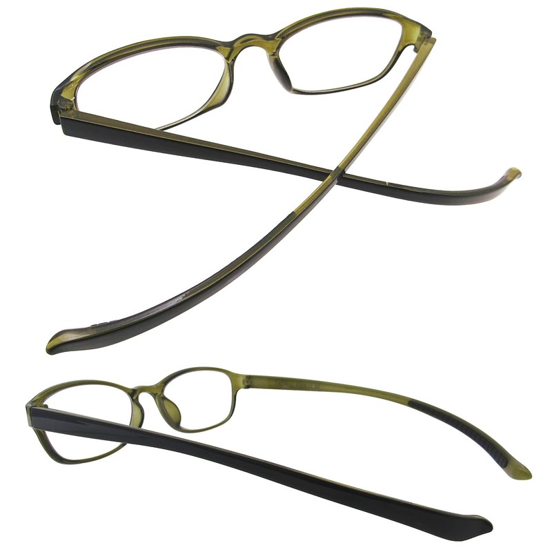 [CACALU] 首に掛かる 老眼鏡 スクエア おしゃれ シニアグラス 軽量 TR90素材 ブルーライトカット くもり止めコート