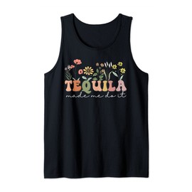 Womens Bachelorette Fiesta Tequila Made Me Do It Tank Top