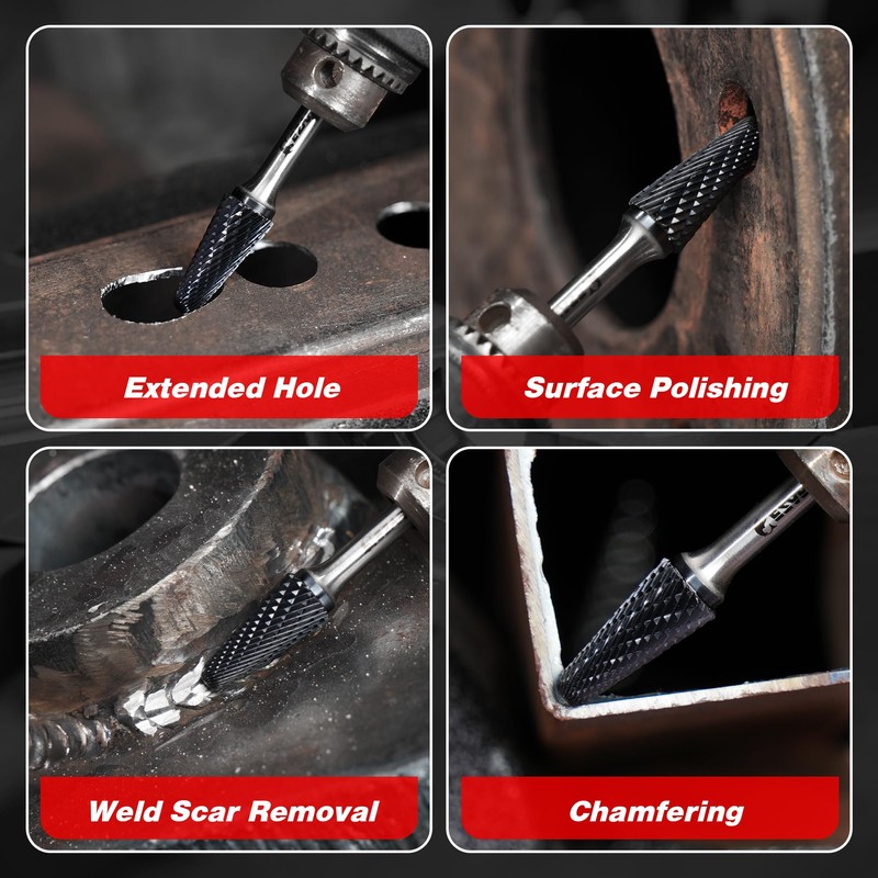 EZARC AlCrN Carbide Rotary Burr Bit (Pro), SL-5 Double Cut