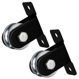 SHINIYUKI Black Pulley Wheel, Small Wall Mount Cable Pulley System for Home Gym, Weight Lifting, DIY Fitness Equipment, Ceiling Mount Accessories 2 Pack