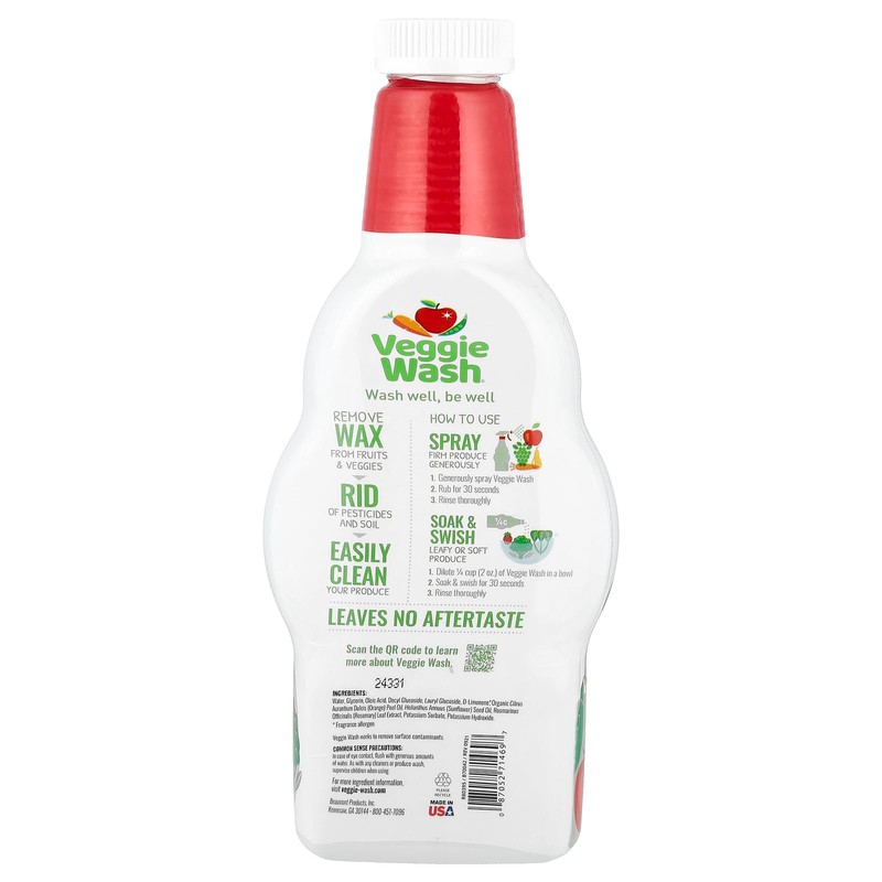 Veggie Wash Fruit & Vegetable Wash, 32-Fluid Ounce