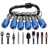 LUEXBOX 1/4 Inch Bit Holder Keychain, Hex Screwdriver Bits Holder