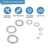 uxcell 320Pcs External Tooth Washers Assortment Kit, 304 Stainless Steel
