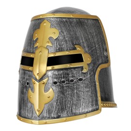 Spinosaurus Crusader Helmet for Adult Medieval Knight Helmet Spartan Gladiator Helmets Roman Warrior Cosplay Dress-Up Costumes Accessories Fancy Headwear