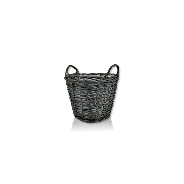Willow plant basket with handles and insert