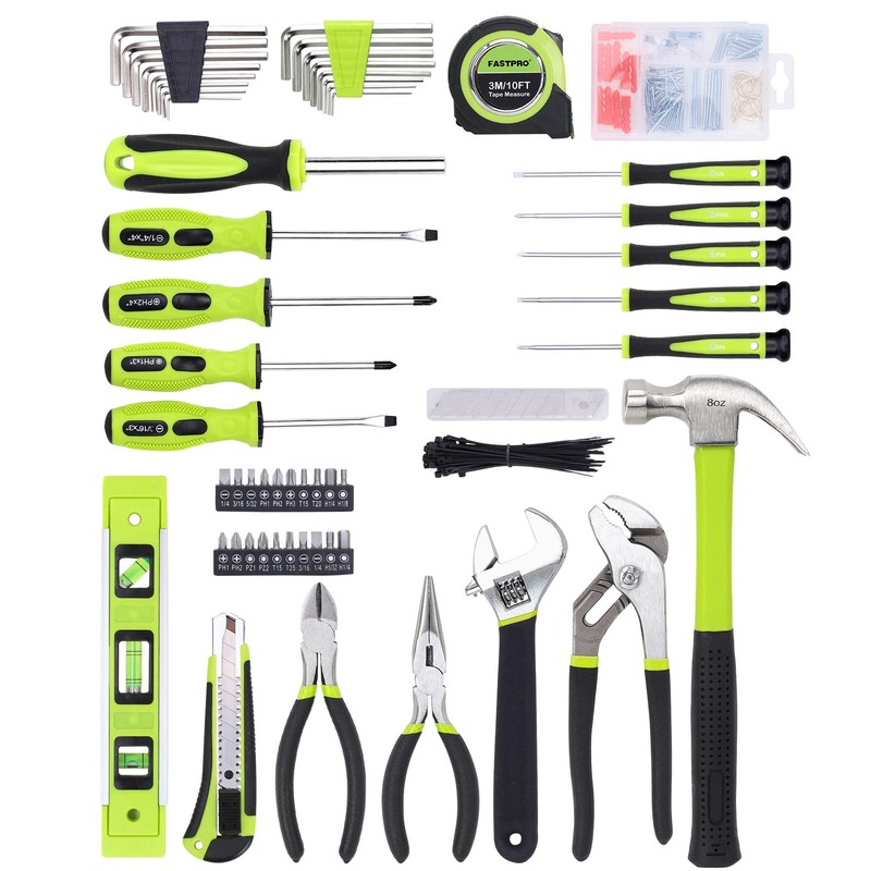 FASTPRO 215-Piece Home Repairing Tool Set with 12-Inch Wide Mouth