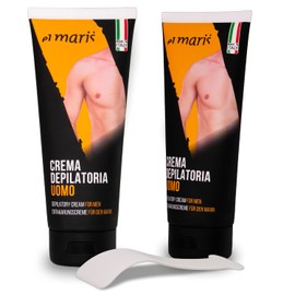Elmaris Hair Removal for Men 2 x 200 ml for Intimate Areas and Body - Ultra Fast, Safe, Gentle with Shea Butter and Bisabolol