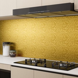 VaryPaper 15.7" x 78.7" Metallic Gold Contact Paper Peel and Stick Hexagon Gold Wallpaper for Kitchen Countertops Cabinets Waterproof Self Adhesive Vinyl Wrap Removable Textured Brass Wall Paper Roll