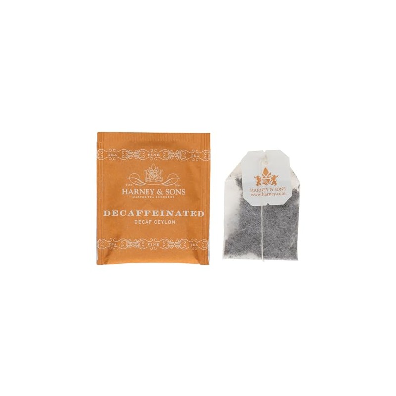 Harney & Sons Black Tea, Tea Bags, Decaffeinated, 50 Count