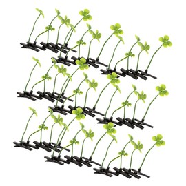 Outanaya 50pcs Cute Sprout Hair Clips Set Funny Leaf Hair Pins for Boys and Girls and Adults Adjustable Green Plant Accessories for Festivals and Parties