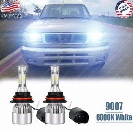 Bricologht For Nissan Frontier 1998-2000 6000K 2PC 9004 LED Headlight High/Low Beam Bulbs