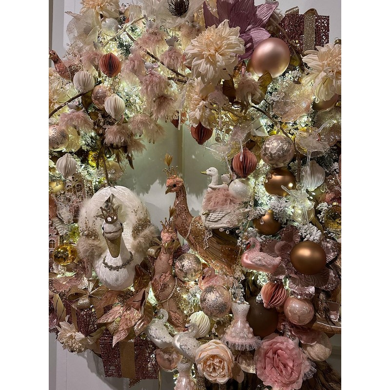 Izaneo Set of 10 Christmas Baubles Powder Pink