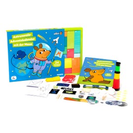 FRANZIS 67162 Astronomy Advent Calendar with the Mouse, 24 Attempts for Advent to Discover, Research and Puzzles, for Children from 7 Years