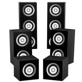 Naozinebi 6 Pcs 80s 90s Boombox Party Boxes Retro Decorations Hip Hop Table Centerpieces Large Paper Music Theme Gift Box for 1980s 1990s Neon Baby Shower Birthday Supplies Favors Outdoor Decor