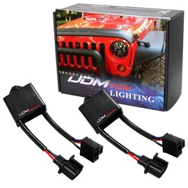 iJDMTOY H4-To-H13 Compatible With Jeep Wrangler JK Anti-Flicker Decoders Fit Any 7-Inch Round LED Light Systems